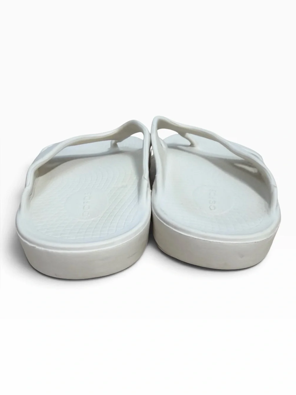 OOFOS OOriginal White Recovery Thong Sandals Cushion Comfort Mens 12 EU 45